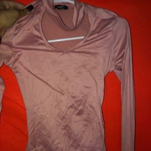 pink velvet shirt